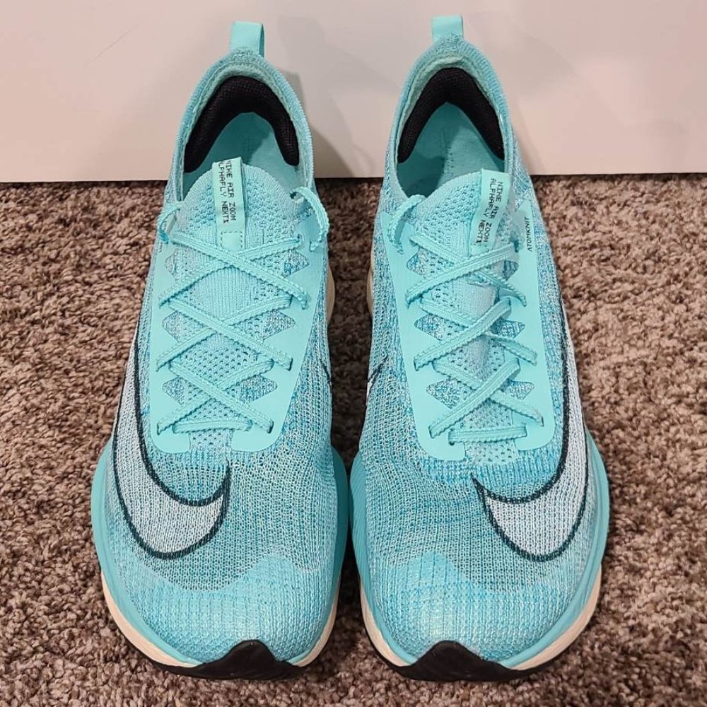 Nike Air Zoom Alphafly Next % Hyper Turquoise/Black/Oracle Aqua/White M10.5/W12